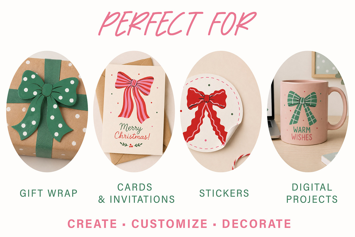 Cute Hand Drawn Bow Clipart, an Object Graphic by OREHOVKA (Photo 3 of 4)