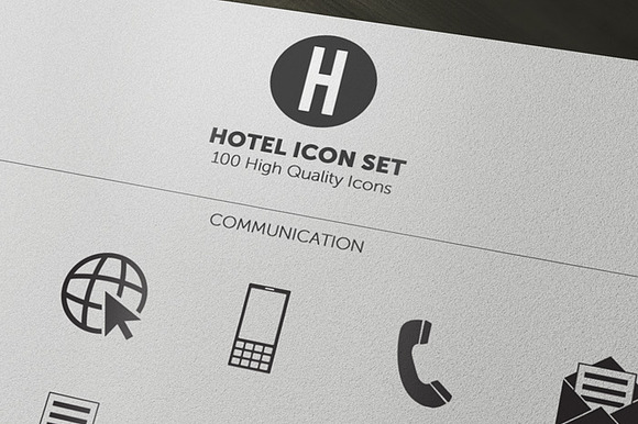 100 Minimal Hotel Icons