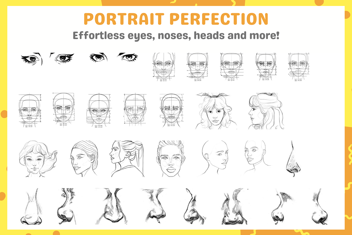 Procreate Portrait Stamps, a Brush Add-On by nikiartcorner (Photo 5 of 10)