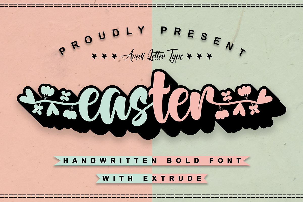 Easter | Handwritten Bold Font, a Handwritten Font by Aveni Letter Type (Photo 1 of 9)