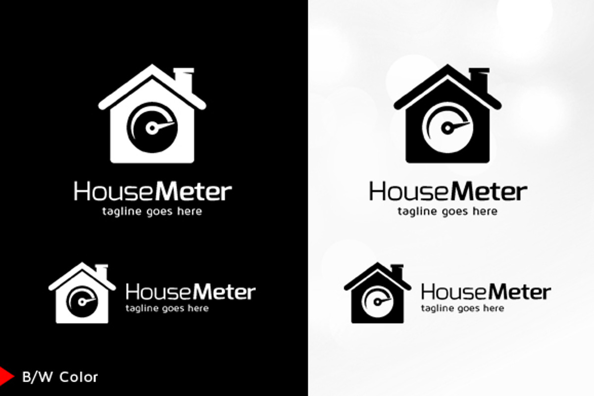 House Meter Logo Template, a Branding & Logo Template by gunaonedesign