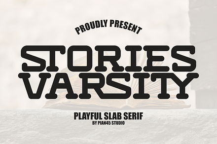 Stories Varsity - Playful Slab Serif, a Slab Serif Font by Pian45 Studio