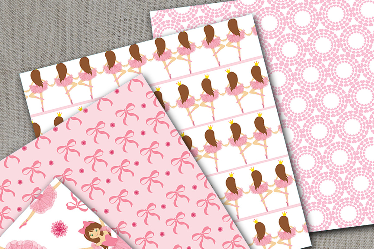 Ballet digital scrapbook paper-111 preview 2