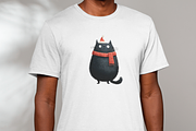Quirky Christmas Cat Clipart, an Illustration by Markicha Art (Thumbnail 6 of 7)