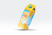 4 Types Milk/Juice Cartons Mockup, a Packaging Mockup by Hubzway (Thumbnail 4 of 13)