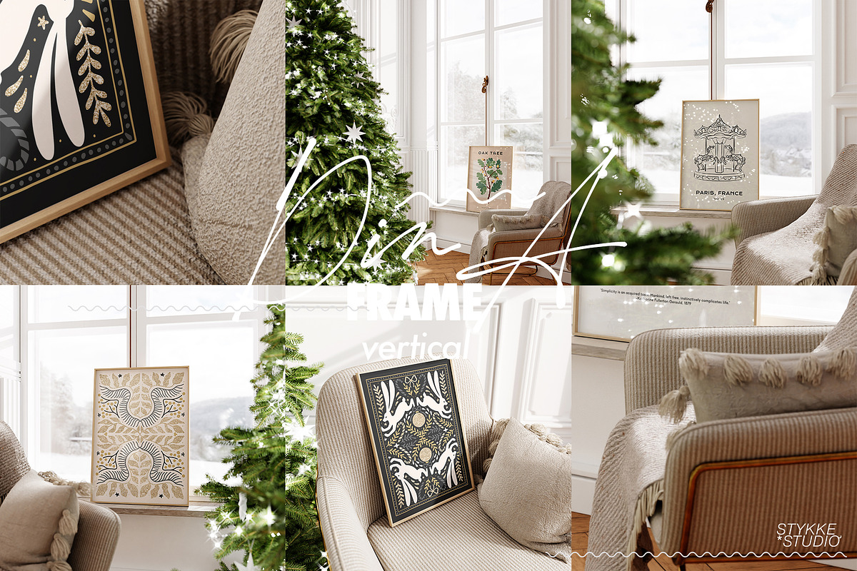 SPARKLING | Christmas Frame Mockup, a Household Mockup by Stykke Studio (Photo 3 of 6)