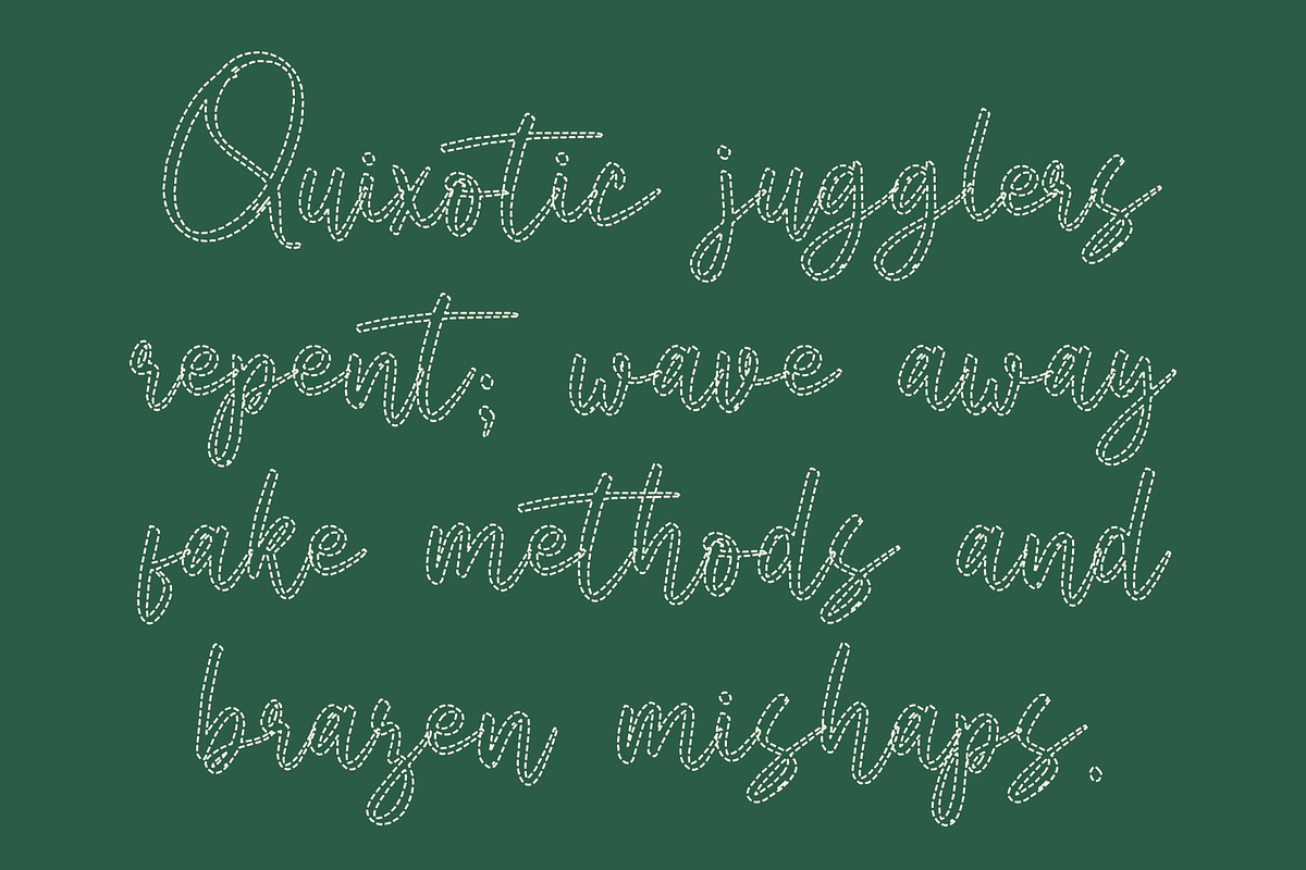 Beston Dashed, a Script Font by Craft Supply Co. (Photo 4 of 8)
