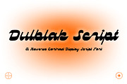Dulblak script - a reverse contast, a Script Font by Brainware Graphic (Thumbnail 1 of 9)