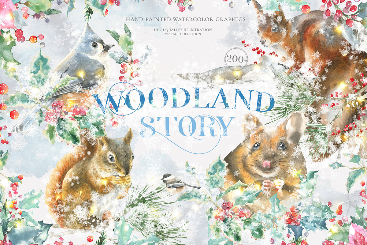 52in1 Whole Shop Bundle Watercolor, an Animal Illustration by Catherine Wheel (Photo 8 of 28)