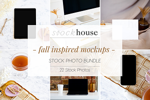 Fall Inspired Mockups Stock Photos