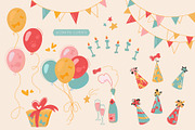 Birthday Party. Festive set of Dogs, an Animal Illustration by Anna Summer (Thumbnail 4 of 10)