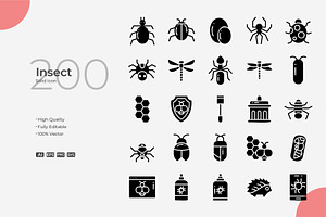 Insect Solid Icons