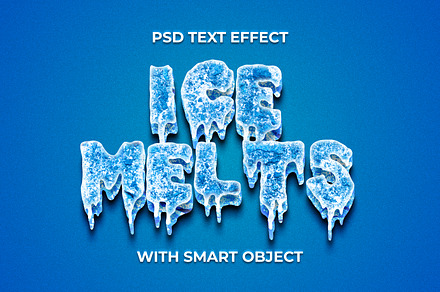 ice melts editable text effect, a Plug-in Add-On by yokbisayok