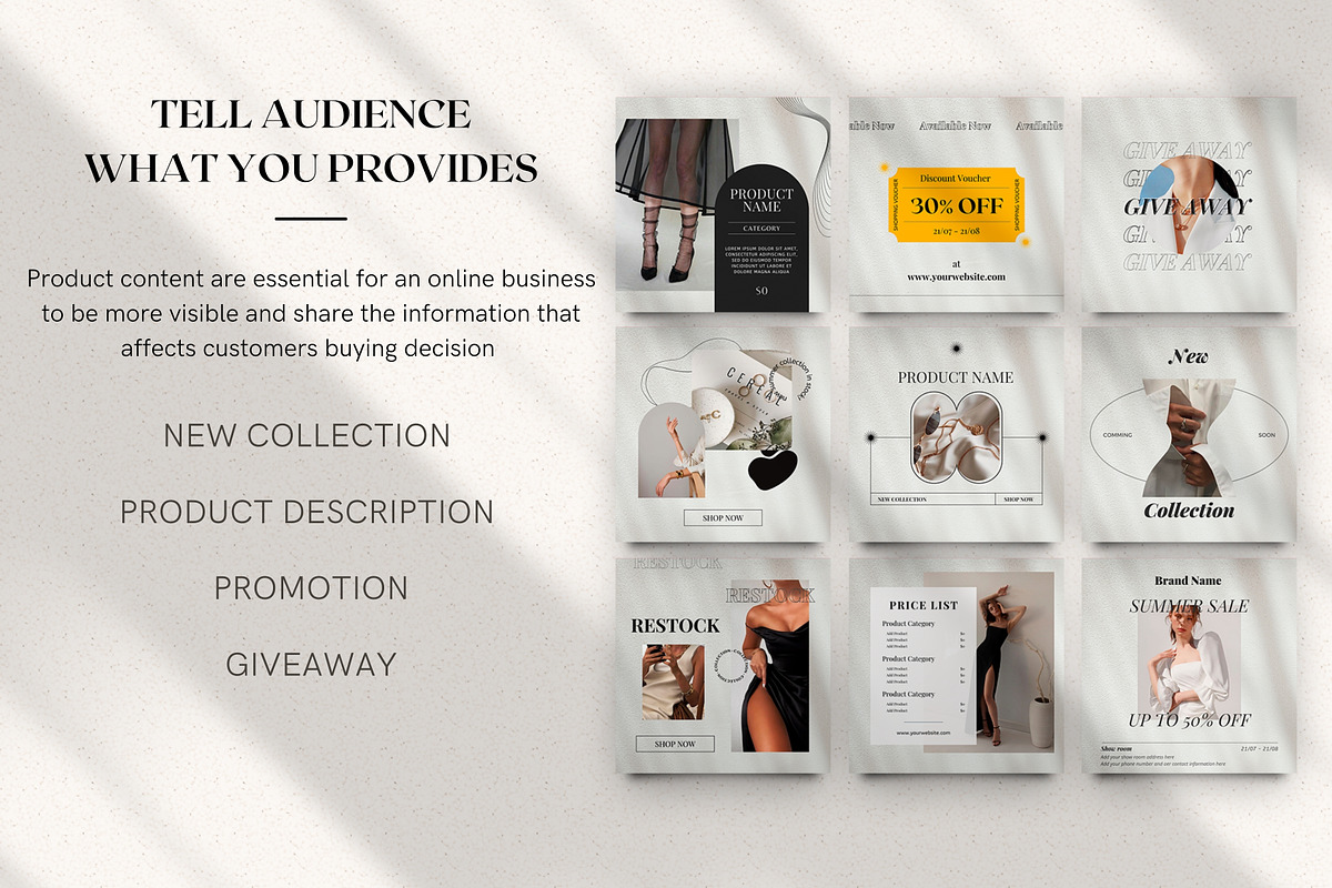 Minimalist Black Instagram Templates, a Social Media Template by DesignbySamVN (Photo 5 of 9)