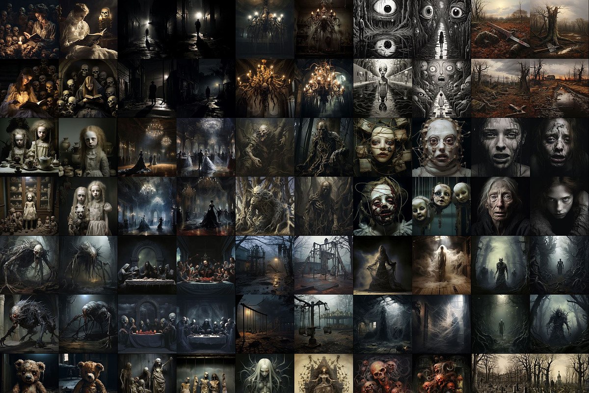 443 Midjourney Horror Prompts, a Person Illustration by Sevenstyles