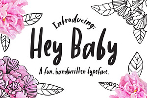 Hey Baby- handwritten typeface
