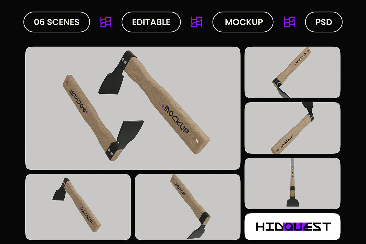 Garden Hoe Mockup, a Household Mockup by hiddemaru (Photo 2 of 4)