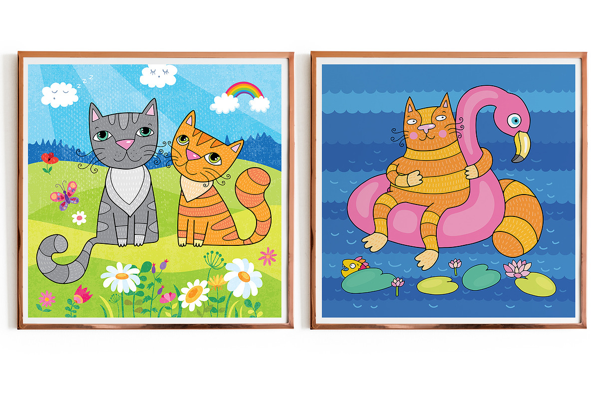 Adorable cat illustrations, an Illustration by natsa (Photo 9 of 9)