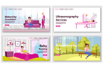 Motherhood and childcare webpages, a Landing Page Template by The img