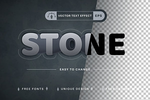 3D Stone - Editable Text Effect