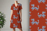 Asian Dragon Seamless Pattern, a Pattern Graphic by Sharon Schwalbe (Thumbnail 1 of 6)