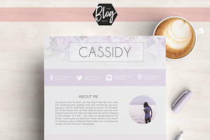Blog Media Kit - 2 Page 'Cassidy'