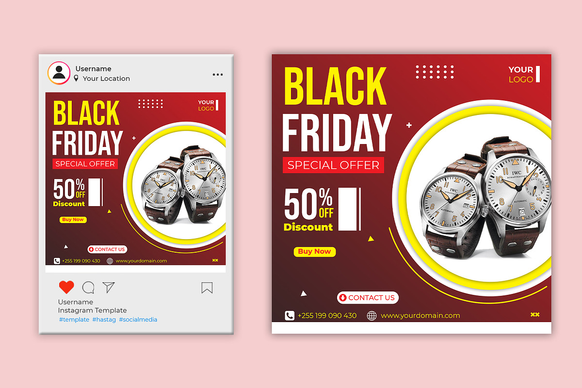 Black Friday Social Media Sales, a Social Media Template by Triple M Graphics (Photo 1 of 2)