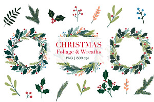 Christmas Foliage Clipart