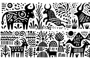 Vintage Birds Folk Art, a Decorative Illustration by devastd (Thumbnail 27 of 28)