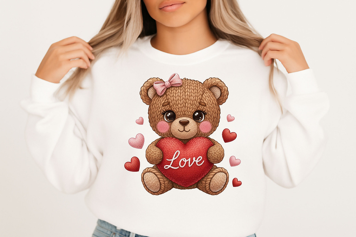 Faux Yarn Crochet Mother's day Teddy, an Illustration by Designking (Photo 2 of 6)