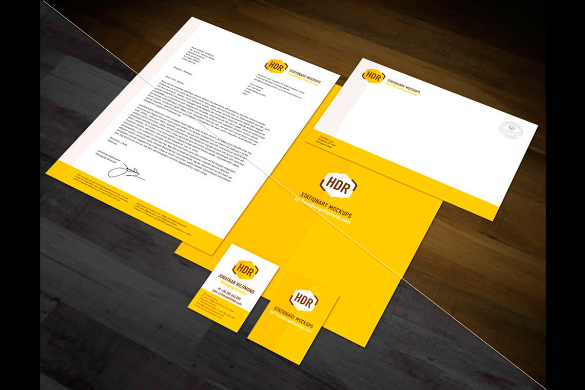 European A-Format Stationery Mockup, a Print Template by Fresh Design Elements (Photo 3 of 11)