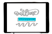 Outline Procreate Lettering Brush, a Brush Add-On by Blue Strawberry Studio (Thumbnail 1 of 7)