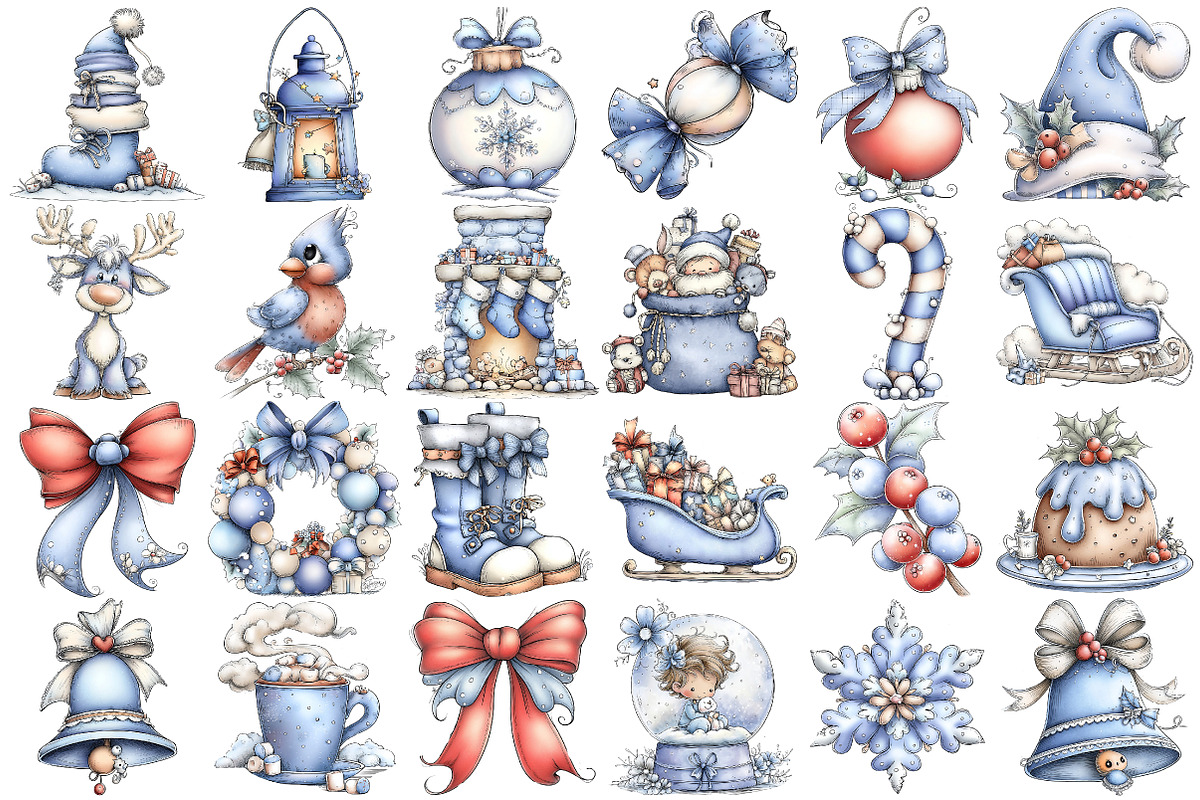 Christmas Clipart Bundle, an Illustration by Pixels.Craft (Photo 5 of 6)