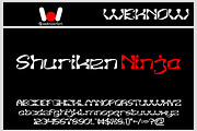 Shuriken Ninja font, a Font by weknow (Thumbnail 1 of 8)