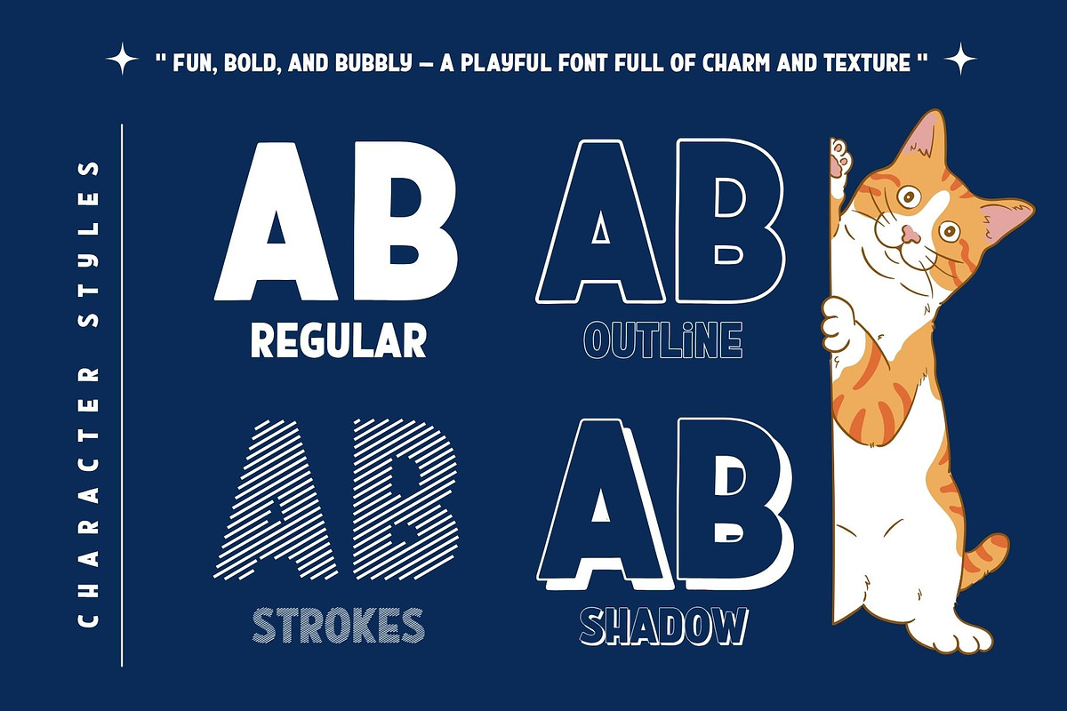 Fox Thiccy : 4 Font Styles, a Handwritten Font by Fox7 By Rattana (Photo 2 of 13)