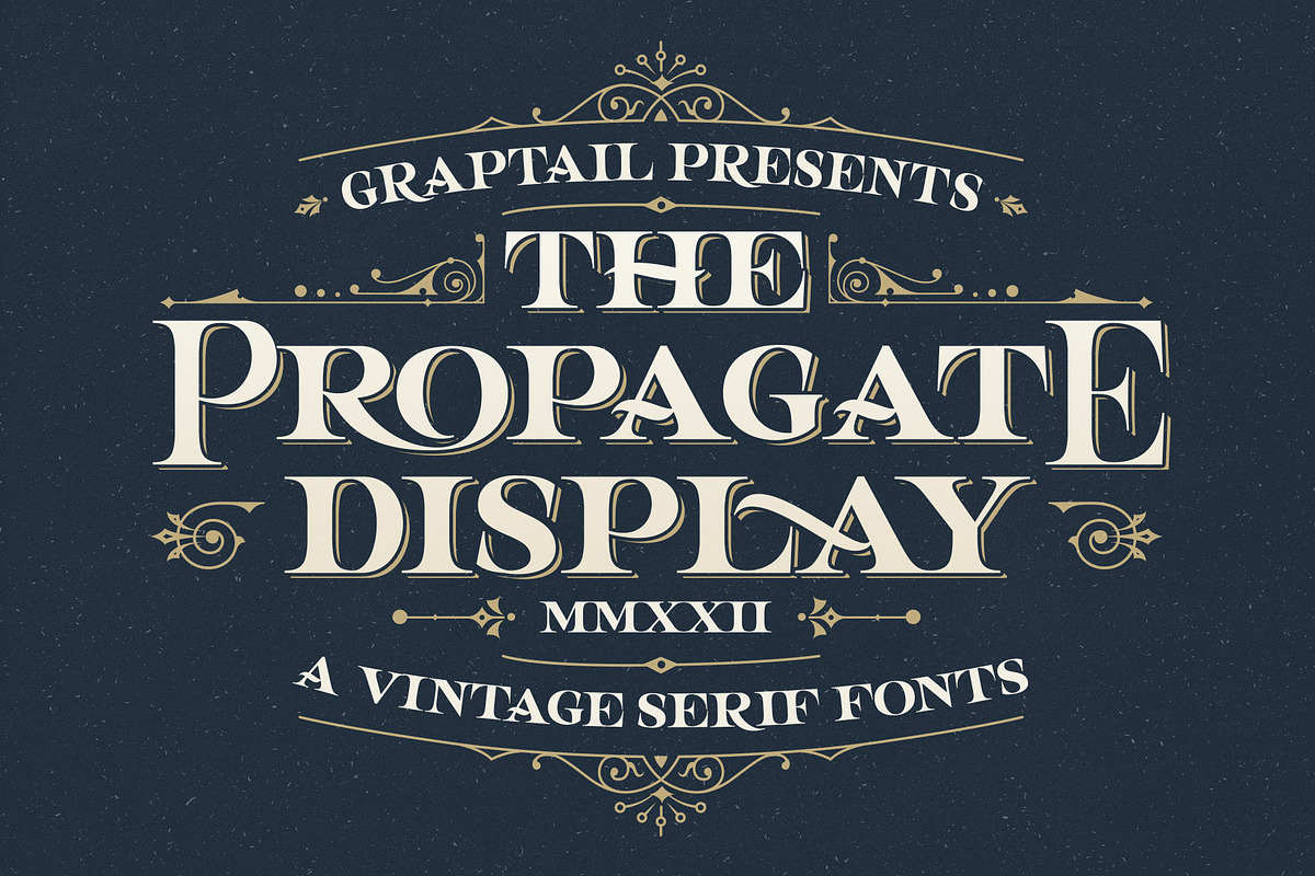 Propagate - Vintage Serif, a Sans Serif Font by Graptail (Photo 1 of 12)