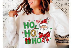 Christmas Coquette Santa Ho Ho Ho, an Illustration by Designking