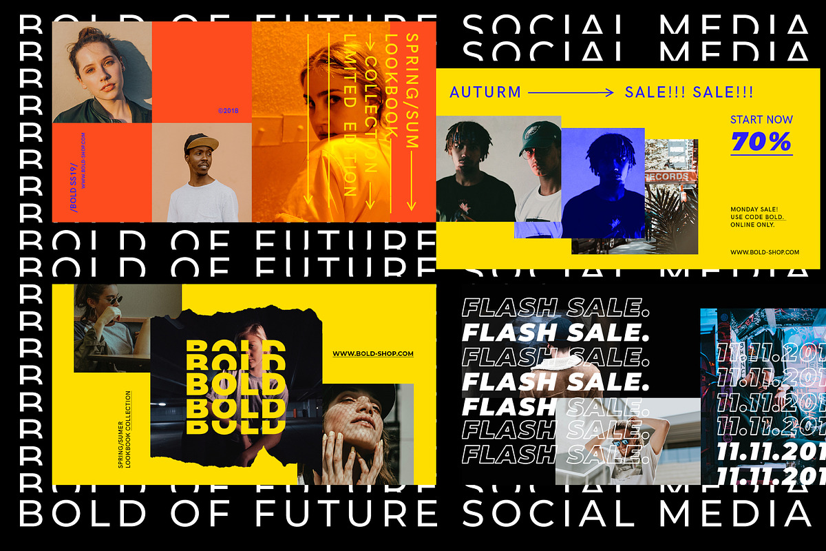 BOLD-Social Media Brand Templates, a Social Media Template by Invasi Studio (Photo 3 of 12)