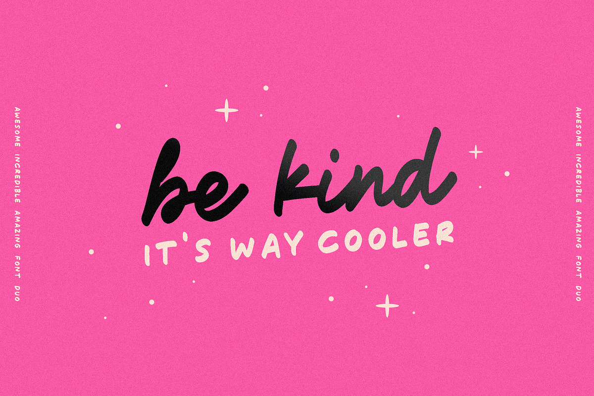 Awesome Incredible Amazing Font Duo, a Script Font by Lollipop Hand Drawn (Photo 2 of 7)