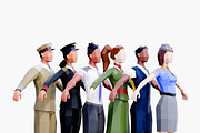 Low Poly Airline Crew Pack, a Characters & Person 3D Model by Studio Ochi (Thumbnail 4 of 13)