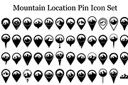 Mountain Location Pin Icon Set, a Graphic by hafijul (Thumbnail 1 of 11)