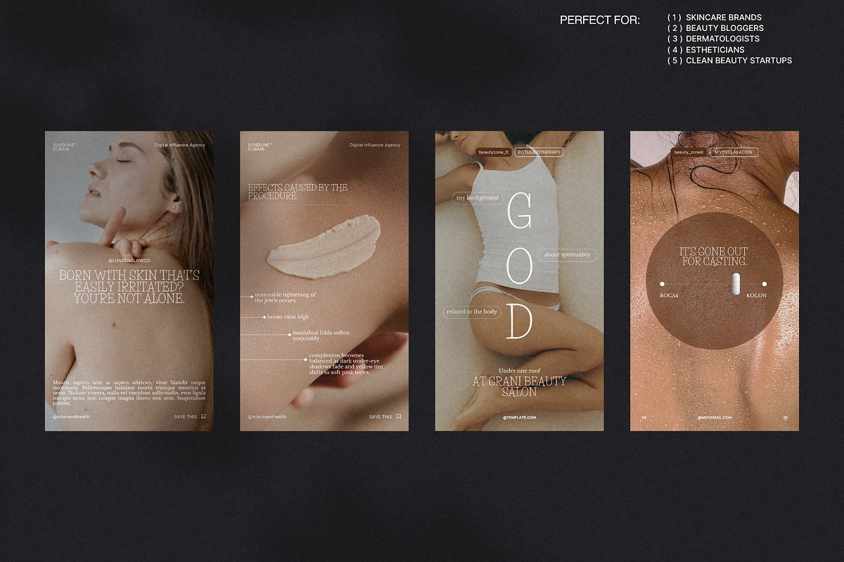 Instagram Canva Skincare Story Kit preview 3