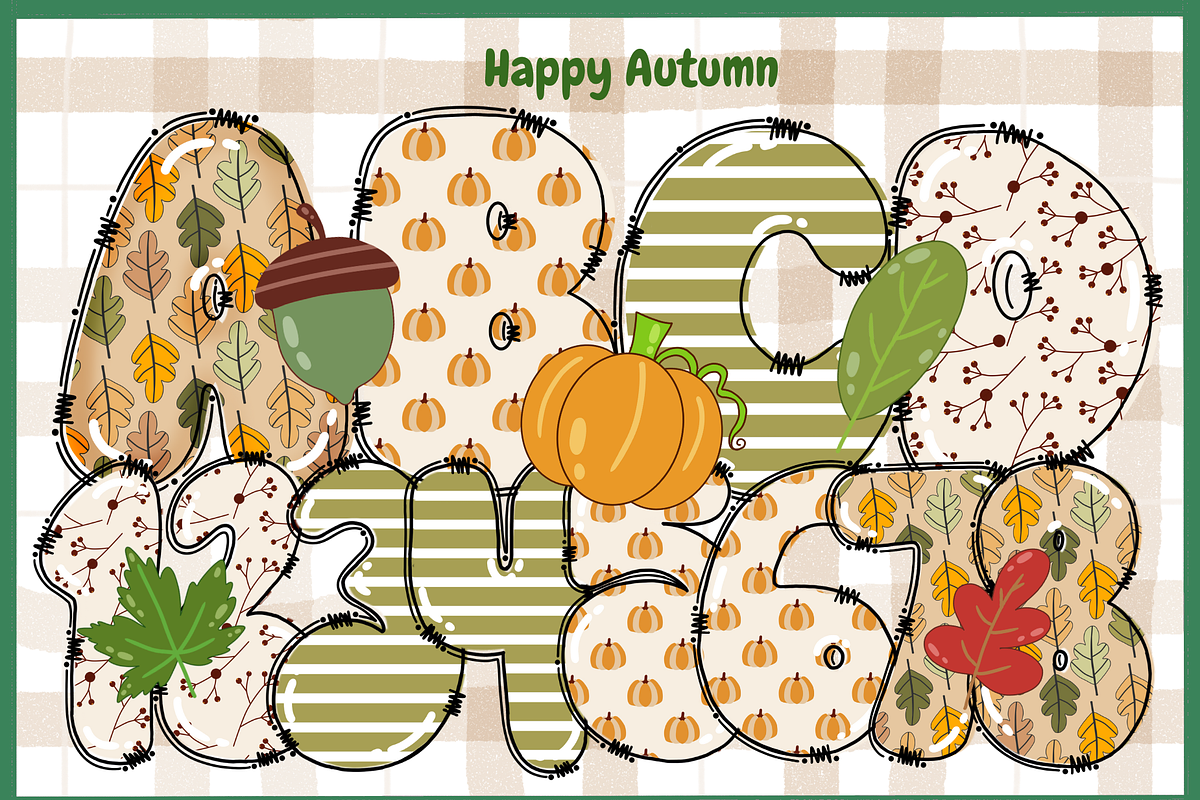 Happy Autumn-PNG fonts, a Handwritten Font by It me digital art (Photo 1 of 9)