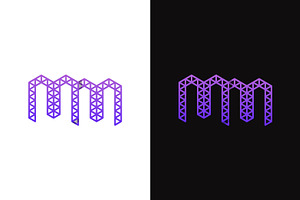 Letters MM Polygon Logo