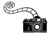 Vintage Camera Film Silhouette, an Object Illustration by yasushie (Thumbnail 16 of 31)