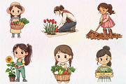 Gardening Girl Sublimation Bundle, an Illustration by CreationArt (Thumbnail 2 of 5)