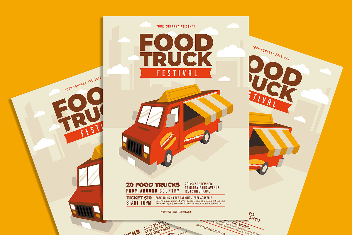 Food Truck Festival flyer, a Flyer Template by AdamHasan (Photo 2 of 3)
