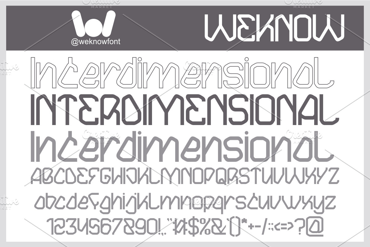 INTERDIMENSIONAL FONT, a Blackletter Font by weknow (Photo 1 of 8)