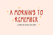 A MORNING TO REMEMBER, a Font by Maria Feliz Fonts (Thumbnail 1 of 9)