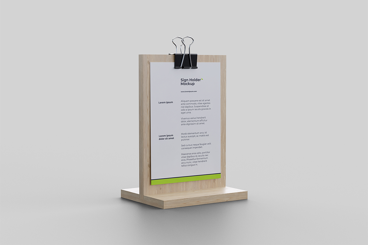 Wood Sign Holders Mockup, an Advertising Mockup by Muhazdinata (Photo 3 of 8)